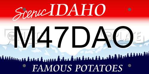 M47DAO Idaho License Plate