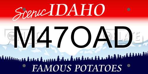 M47OAD Idaho License Plate