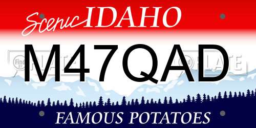 M47QAD Idaho License Plate