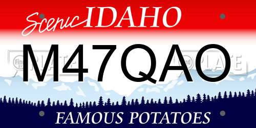 M47QAO Idaho License Plate