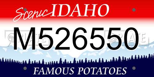 M526550 Idaho License Plate