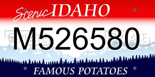 M526580 Idaho License Plate