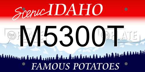 M5300T Idaho License Plate