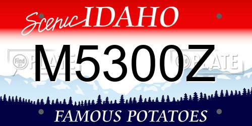 M5300Z Idaho License Plate