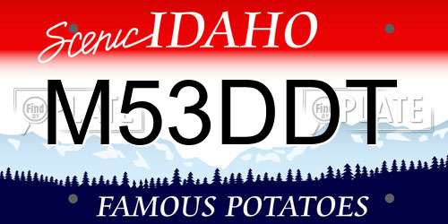 M53DDT Idaho License Plate