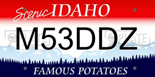 M53DDZ Idaho License Plate