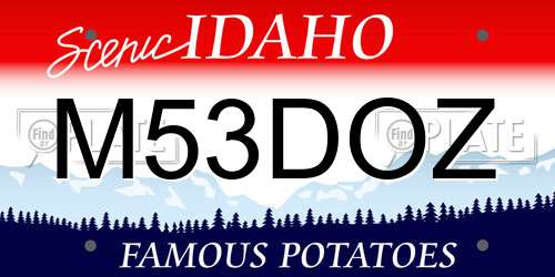 M53DOZ Idaho License Plate