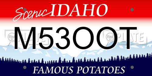 M53OOT Idaho License Plate