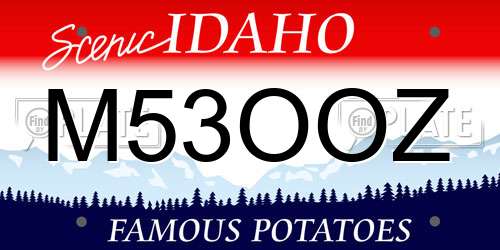 M53OOZ Idaho License Plate