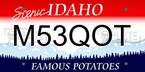 M53QOT Idaho License Plate