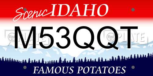M53QQT Idaho License Plate