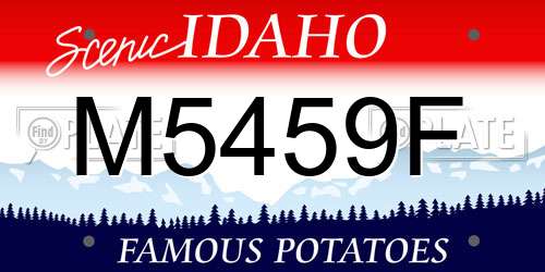 M5459F Idaho License Plate