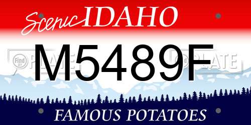 M5489F Idaho License Plate