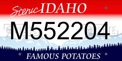 M552204 Idaho License Plate