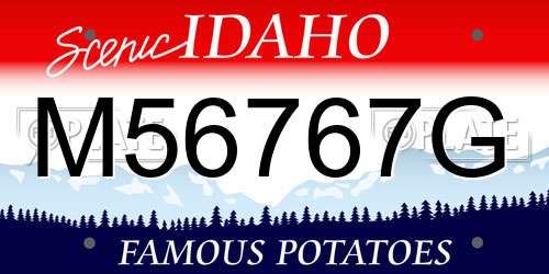 M56767G Idaho License Plate