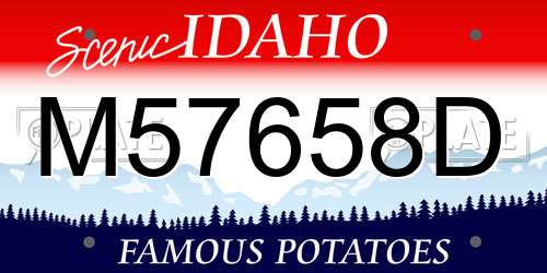 M57658D Idaho License Plate