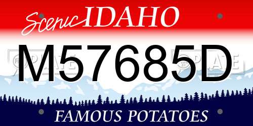 M57685D Idaho License Plate