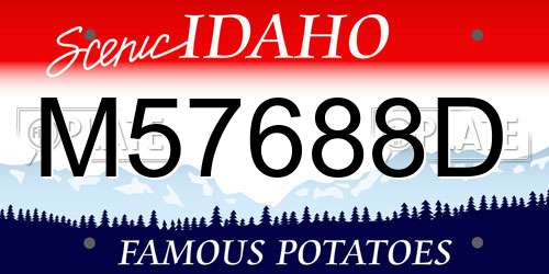 M57688D Idaho License Plate