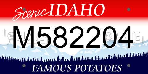 M582204 Idaho License Plate