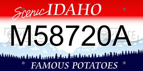 M58720A Idaho License Plate