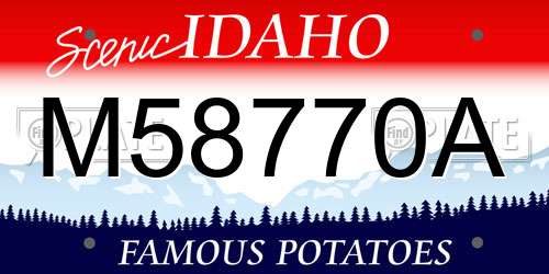 M58770A Idaho License Plate