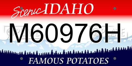 M60976H Idaho License Plate