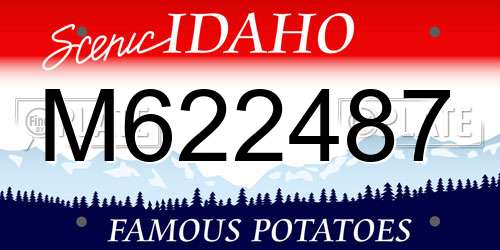 M622487 Idaho License Plate