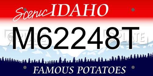 M62248T Idaho License Plate
