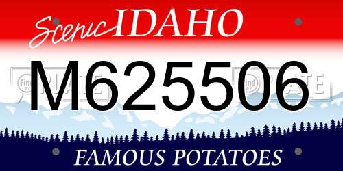 M625506 Idaho License Plate