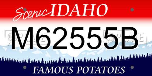 M62555B Idaho License Plate