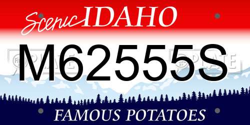 M62555S Idaho License Plate