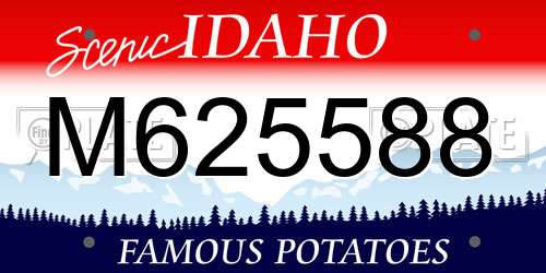 M625588 Idaho License Plate