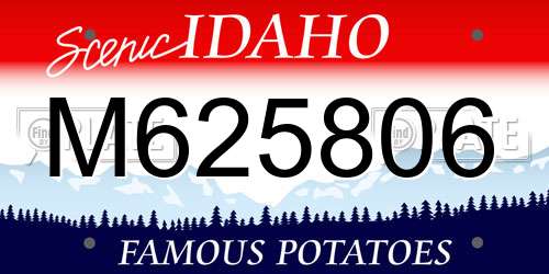 M625806 Idaho License Plate