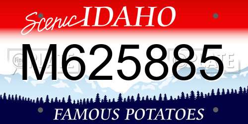 M625885 Idaho License Plate