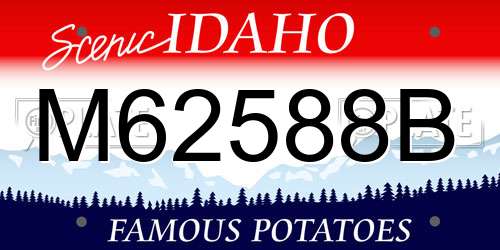 M62588B Idaho License Plate