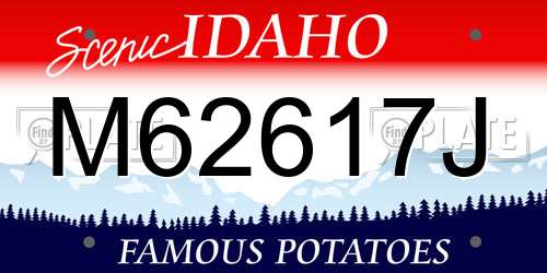 M62617J Idaho License Plate