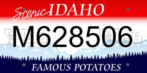 M628506 Idaho License Plate