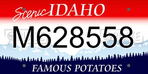M628558 Idaho License Plate