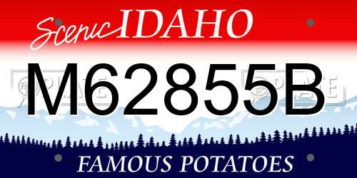 M62855B Idaho License Plate