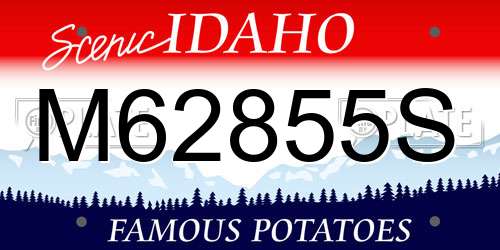 M62855S Idaho License Plate