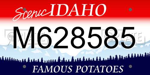 M628585 Idaho License Plate