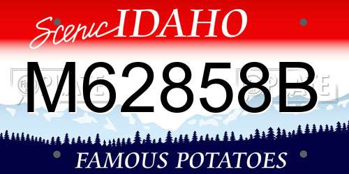 M62858B Idaho License Plate