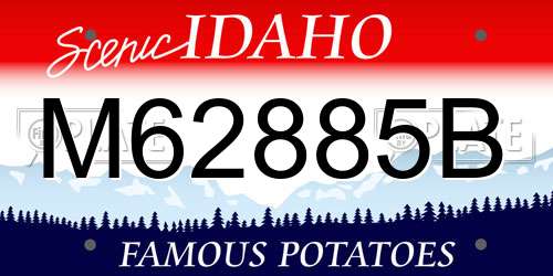 M62885B Idaho License Plate