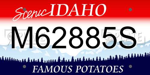 M62885S Idaho License Plate