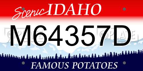 M64357D Idaho License Plate