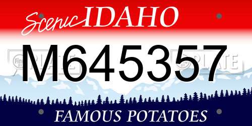 M645357 Idaho License Plate
