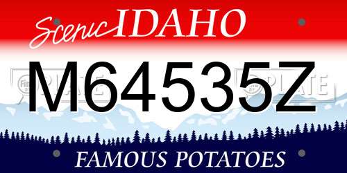 M64535Z Idaho License Plate