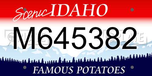 M645382 Idaho License Plate