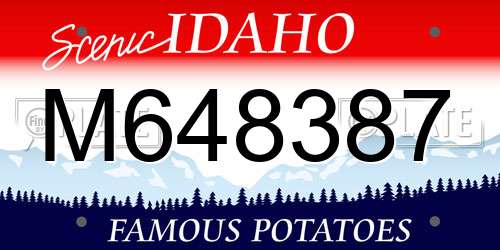 M648387 Idaho License Plate