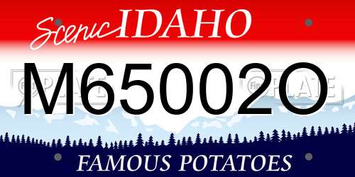 M65002O Idaho License Plate